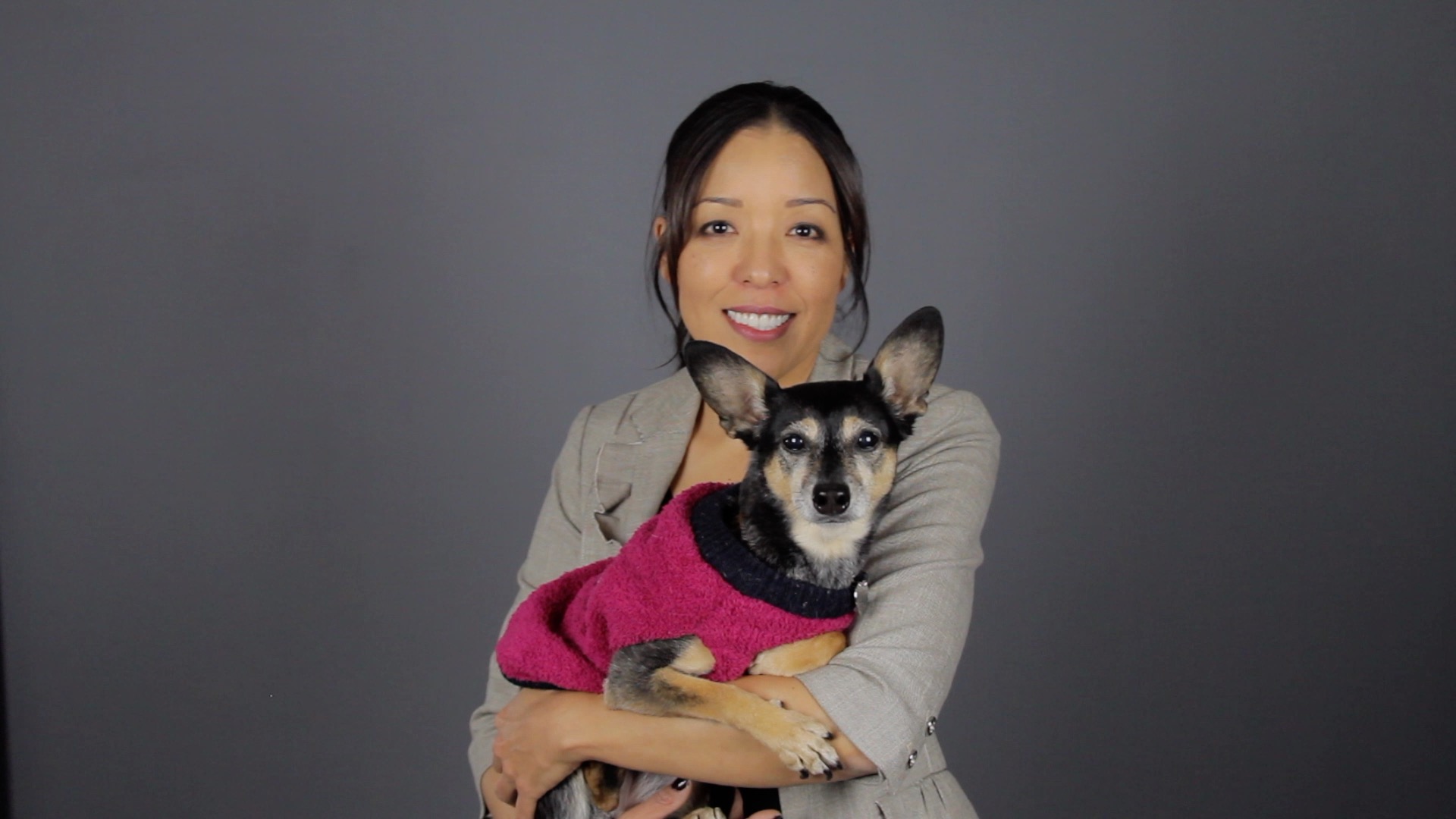 Lydia Castro holding Bella